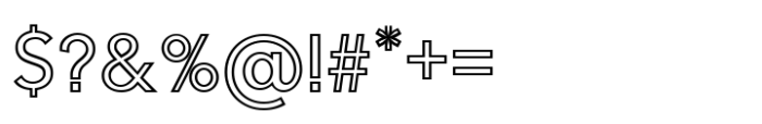 Equivolition Outline Font OTHER CHARS