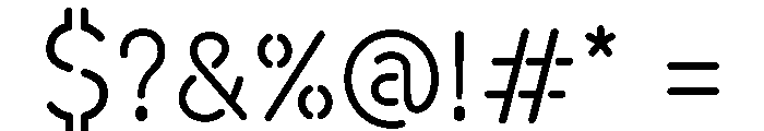 EQUO STENCIL Font OTHER CHARS