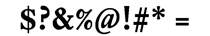 EquityABold Font OTHER CHARS