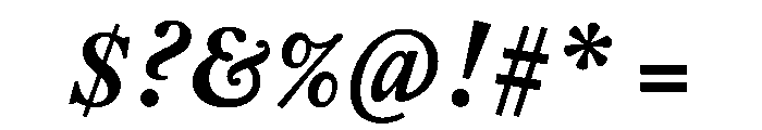 EquityBBoldItalic Font OTHER CHARS