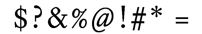 EquityBCapsRegular Font OTHER CHARS