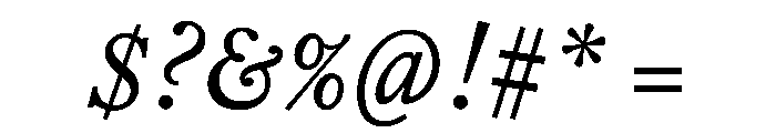 EquityBItalic Font OTHER CHARS