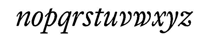 EquityBItalic Font LOWERCASE