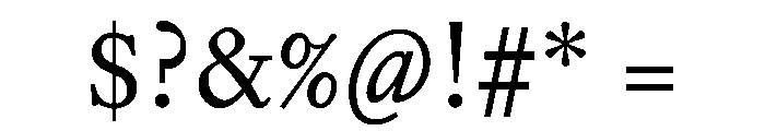 EquityBRegular Font OTHER CHARS