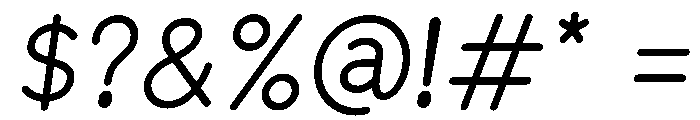 Equo Italic Font OTHER CHARS