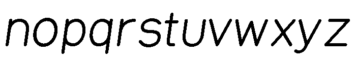Equo Italic Font LOWERCASE