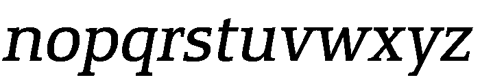 Equestrienne Book Italic Font LOWERCASE