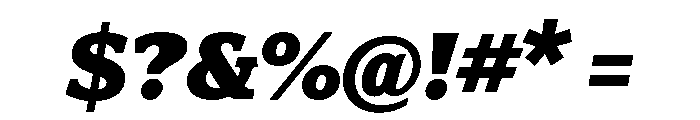 Eroika Slab Heavy Italic Font OTHER CHARS