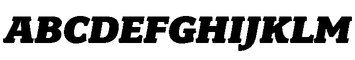 Eroika Slab Heavy Italic Font UPPERCASE