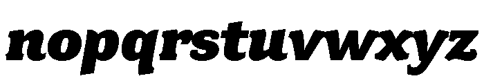 Eroika Slab Heavy Italic Font LOWERCASE