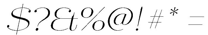 Erotique Light Italic Font OTHER CHARS