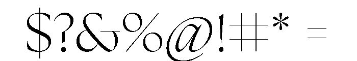 Erotique Light Font OTHER CHARS