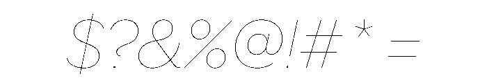 Erotique Thin Italic Font OTHER CHARS