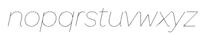 Erotique Thin Italic Font LOWERCASE