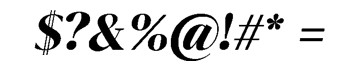 Eryndor Extra Bold Slanted Font OTHER CHARS