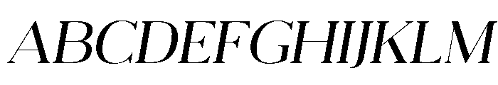 Eryndor Extra Light Slanted Font UPPERCASE