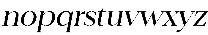 Eryndor Extra Light Slanted Font LOWERCASE