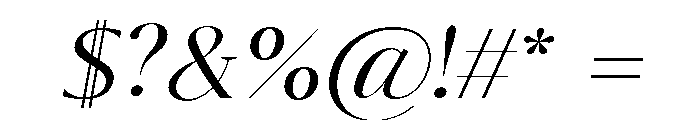 Eryndor Thin Italic Font OTHER CHARS