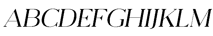 Eryndor Thin Italic Font UPPERCASE