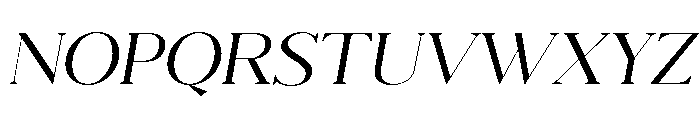 Eryndor Thin Italic Font UPPERCASE