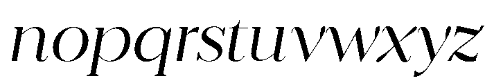Eryndor Thin Italic Font LOWERCASE