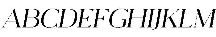 Eryndor Thin Slanted Font UPPERCASE