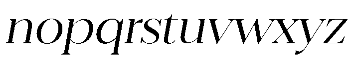 Eryndor Thin Slanted Font LOWERCASE