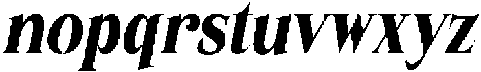 Eritza Black Condensed Italic otf (900) Font LOWERCASE