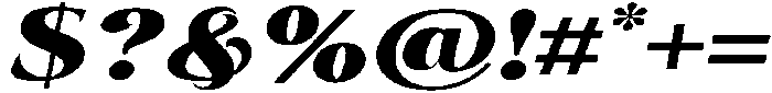 Eritza Black Expanded Italic otf (900) Font OTHER CHARS
