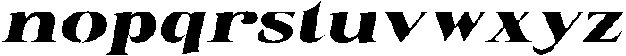 Eritza Black Expanded Italic otf (900) Font LOWERCASE