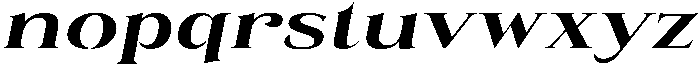 Eritza Bold Expanded Italic otf (700) Font LOWERCASE