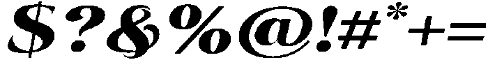 Eritza Extra Bold Expanded Italic otf (700) Font OTHER CHARS