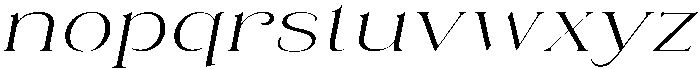 Eritza Light Expanded Italic otf (300) Font LOWERCASE