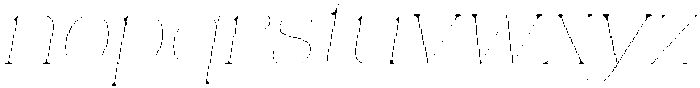 Eritza Thin Italic otf (100) Font LOWERCASE