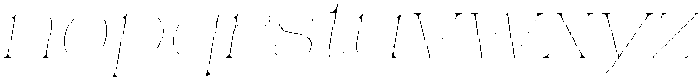 Eritza Thin Semi Expanded Italic otf (100) Font LOWERCASE