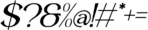 Erovian Italic otf (400) Font OTHER CHARS
