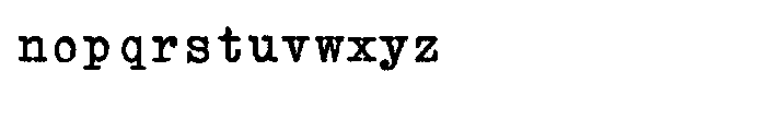 Erased Typewriter 2 Bold Font LOWERCASE