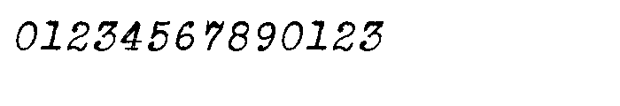 Erased Typewriter 2 Italic Font OTHER CHARS