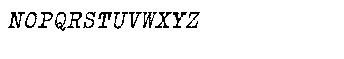 Erased Typewriter 2 Italic Font UPPERCASE