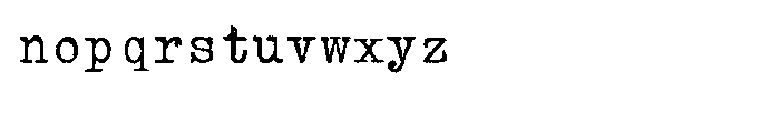 Erased Typewriter 2 Font LOWERCASE