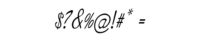 Erelon-CondensedItalic Font OTHER CHARS