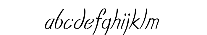Erelon-CondensedItalic Font LOWERCASE