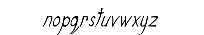 Erelon-CondensedItalic Font LOWERCASE
