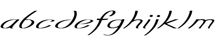 Erelon-ExtraexpandedItalic Font LOWERCASE
