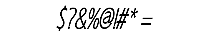 Eric Lite Thin BoldItalic Font OTHER CHARS
