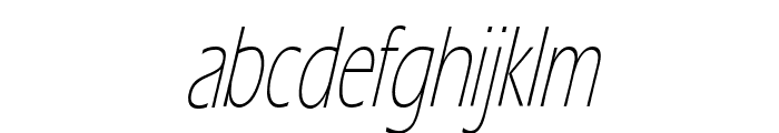 Eric Lite Thin Italic Font LOWERCASE