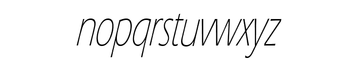 Eric Lite Thin Italic Font LOWERCASE