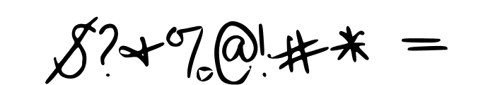 ErinnHandwriting Font OTHER CHARS