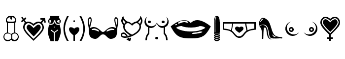 Erotic Symbols Regular Font LOWERCASE