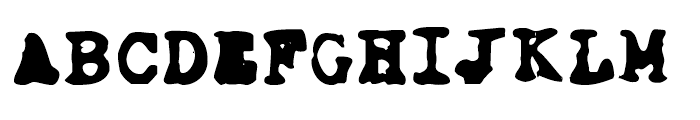 Erased Remington Regular Font UPPERCASE